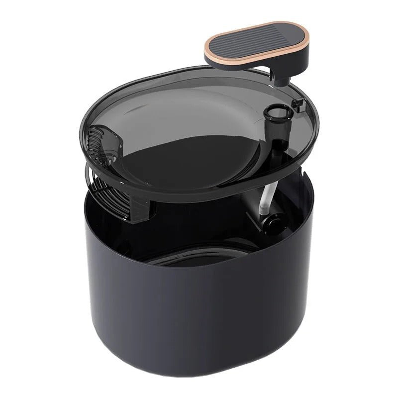 fontaine à eau chat détail capot transparent du bec verseur