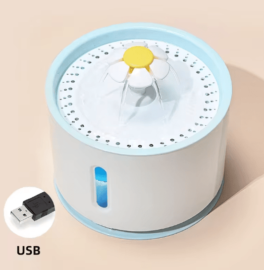 fontaine à eau pour chat  usb bleu ciel