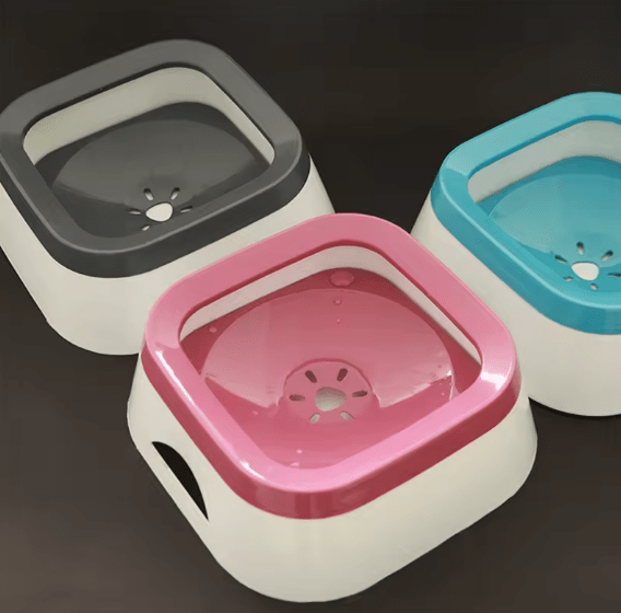 gamelle chat couleurs rose gris bleu